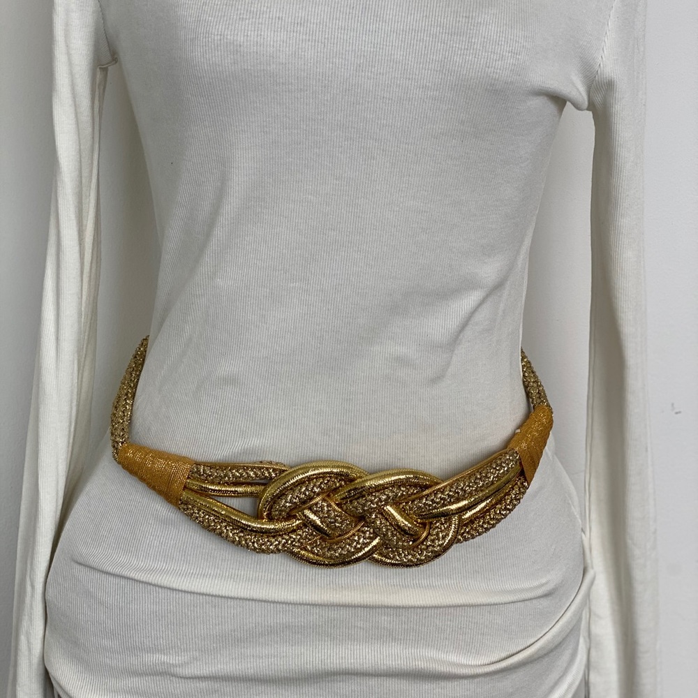 Flashy gold vintage belt. Totally 80’s